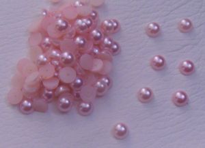 100 x 6mm Flat Back Pearls in Peach