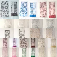 15mm Self Adhesive Glitter Paper Alphabet Letters or Stick on Numbers for Arts, Cards and Crafts.