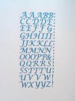 15mm Blue Script Alphabet Letters - Click to enlarge