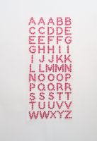 Red Rhinestone Alphabet Sticker Gems - Click to enlarge