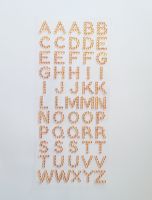 Gold Rhinestone Alphabet Sticker Gems - Click to enlarge