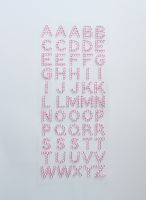 Pink Rhinestone Alphabet Sticker Gems - Click to enlarge