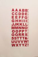 Red Bold Alphabet Stickers - Click to enlarge