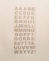 Silver Bold Alphabet Stickers - Click to enlarge