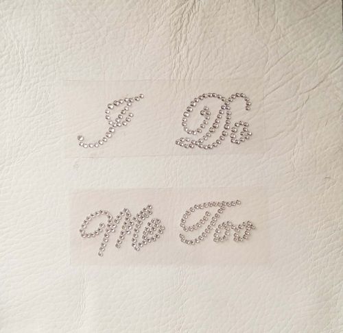 I Do or Me Too Crystal Clear Diamante Rhinestone Wedding Shoe Stickers 