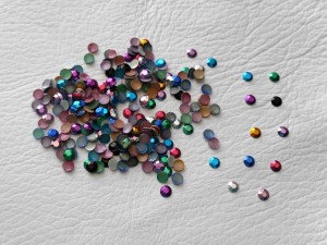  200 x 4mm Hotfix Metal Rhinestuds in 10 Mixed Colours, Iron On