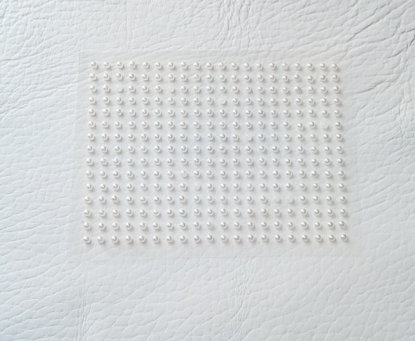 300 x 2mm Self Adhesive Flat Back Pearls in Ivory GRADE B