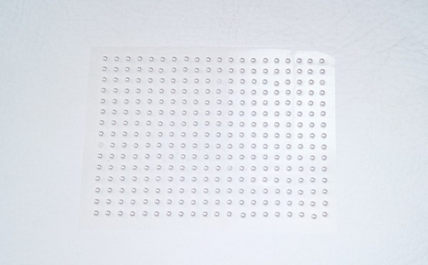 300 x 2mm Self Adhesive Flat Back Pearls in White GRADE B