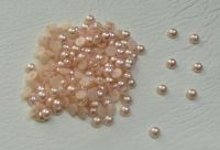 200 x 4mm Flat Back Pearls in Peach